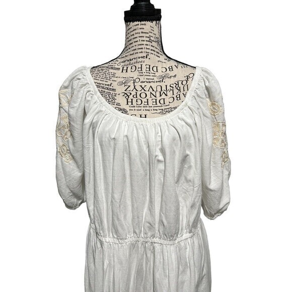 NEW Knox Rose Midi Dress Womens‎ size XL White Floral Embroidered Boho v… - Picture 4 of 7